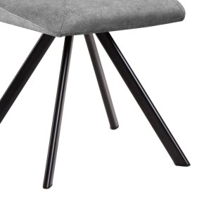 Stuhl Esszimmer Abeka drehbar in Grau (2er Set) – Ansicht 4