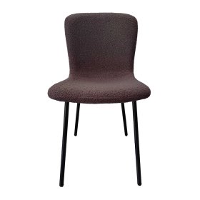 Esstisch Stühle Boucle Etresk in Dunkelgrau mit Gestell aus Metall (4er Set) – Ansicht 3