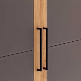 Maxi Kleiderschrank Zeus 4 türig aus Wildeiche Massivholz & Glas – Ansicht 6