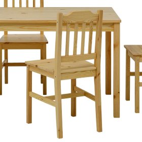 Landhausstil Esszimmer Sitzgruppe Menea aus Kiefer Massivholz lackiert (fünfteilig) – Ansicht 6
