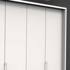 Geräumiger Kleiderschrank Emiliano in Weiß mit Falttüren – Ansicht 5