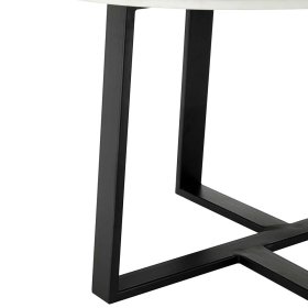 Sofa Tisch Set rund Vescavon mit Keramikplatten und Bügelgestellen (zweiteilig) – Ansicht 10