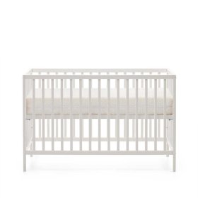 Weißes Baby Bett Aklemos aus Buche Massivholz lackiert – Ansicht 2