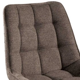Esszimmerstühle gepolstert Bogwalk in Braun mit Gestell aus Metall (4er Set) – Ansicht 4