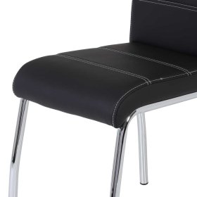 Stuhl Set Monsieur in Schwarz Kunstleder mit Griff (Set) – Ansicht 4