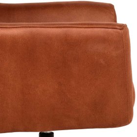 Wohnzimmersessel Kimms in Cognac Braun Microfaser mit Drehgestell – Ansicht 8