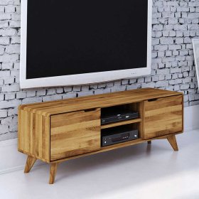 TV Kommode Vinial aus Wildeiche Massivholz 2 türig – Ansicht 2