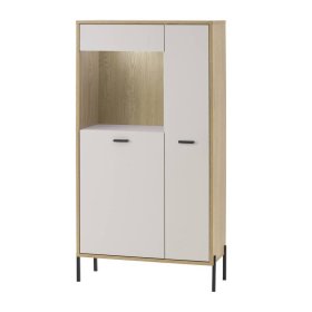 Highboard Zimena mit Vierfußgestell aus Metall in modernem Design – Ansicht 3