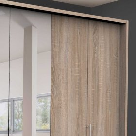 Spiegel Schlafzimmerschrank Gehvonda mit Falttüren in Eiche Sägerau – Ansicht 5