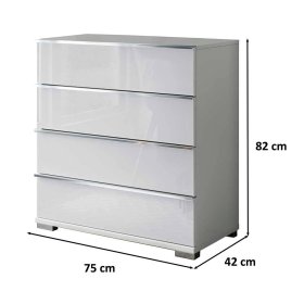 Schubladenkommode Bean Front glasbeschichtet - 75 cm breit – Ansicht 7
