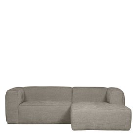 Ecksofa Anzaroty in Beigegrau aus meliertem Webstoff – Ansicht 5