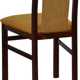 Esstisch Stühle Anno in Nussbaumfarben und Ocker Gelb (2er Set) – Ansicht 5