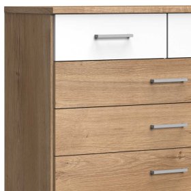 Schlafzimmerkommode Concista in Plankeneiche Holzoptik und Weiß – Ansicht 3