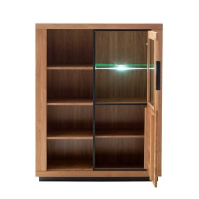 Highboard Jayva in Wildeichefarben teilmassiv – Ansicht 5