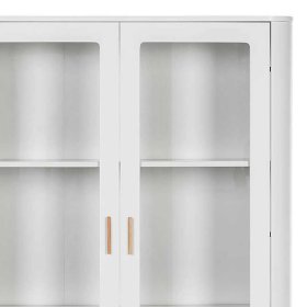 Schrank Vitrine Masuyo im Skandi Design in Eichefarben und Weiß – Ansicht 7