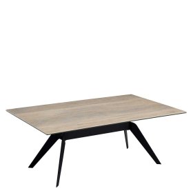 Sofatisch mit Keramikplatte Cassna in Holzoptik gekälkt 110 cm breit – Ansicht 1