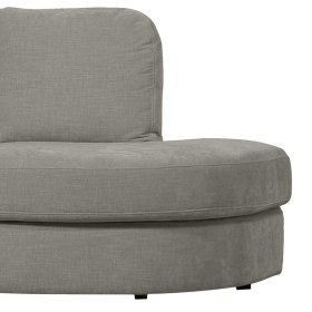 Modulares Sofa Fredoco in Grau mit Armlehne links - Rundung rechts – Ansicht 5