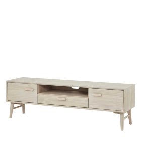 TV Board Vilrada im Skandi Design mit einem offenen Gerätefach – Ansicht 1