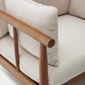 Garten Sessel Carmel aus Eukalyptusholz und Webstoff – Ansicht 9