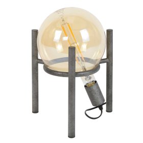 Loft Tischlampe Garella aus Metall in Altsilberfarben – Ansicht 1