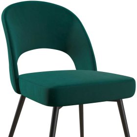 Esstischstuhl Lowell im Retrostil aus Samt und Metall – Ansicht 7