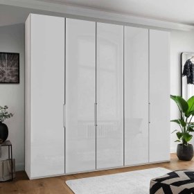 Falttüren Kleiderschrank Setterson in Weiß glasbeschichtet Made in Germany – Ansicht 2