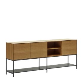 Esszimmersideboard Zoryac in Eichefarben mit Fußgestell aus Metall – Ansicht 1