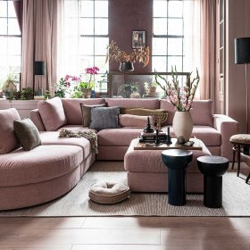 Rosa Couchhocker Oktamian für Modulsofa 44 cm Sitzhöhe – Ansicht 9