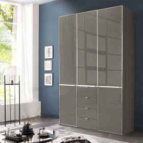 Schrank für Schlafzimmer Boplaroma in Braun Front glasbeschichtet – Ansicht 2