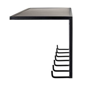 Metallgarderobe Filouras in Schwarz mit Hutablage und 7 Haken – Ansicht 4