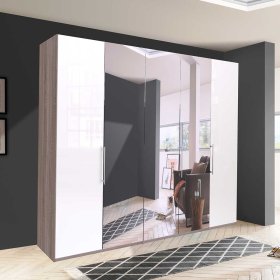 Großer Kleiderschrank Yunidra mit Spiegel 3 türig – Ansicht 3