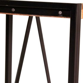 Shabby Chic Esszimmertisch Cranadia aus Recyclingholz und Metall in Bunt lackiert – Ansicht 8