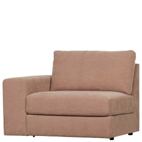 Modul Couch mit Armlehne links Oktamian in Rosa aus Webstoff – Ansicht 3