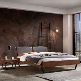 Modernes Design Bett Jenny im Industrie und Loft Stil mit Bügelgestell – Ansicht 2