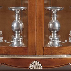 Italienisches Highboard Savolina in Nussbaumfarben 120 cm hoch – Ansicht 5