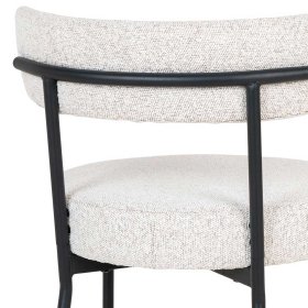Esszimmerstuhl Pascana aus Boucle Stoff mit Gestell aus Metall (2er Set) – Ansicht 8
