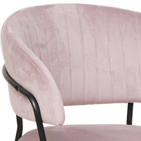 Samt Armlehner Zaotrado in Rosa und Schwarz max. belastbar bis 110 kg – Ansicht 6