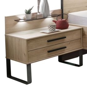Schlafzimmer Set Bruvena in Eichefarben und Dunkelgrau Made in Germany (vierteilig) – Ansicht 7