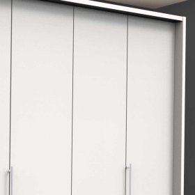 Weißer Schlaufraumschrank Emiliano 2 türig mit drei Schubladen – Ansicht 5