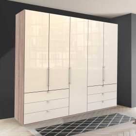 Breiter Schlafzimmerkleiderschrank Codumenta mit Türen und Schubladen – Ansicht 3