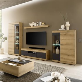 Wohnwand Badehma in modernem Design 330 cm breit (vierteilig) – Ansicht 12