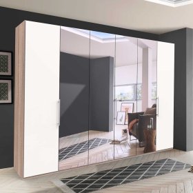 XXL Schlafzimmerkleiderschrank Lolyana mit Falttüren und Spiegel – Ansicht 3