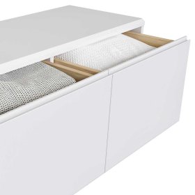 Flurmöbelset Sanakas aus Kiefer Massivholz in Weiß gewachst (dreiteilig) – Ansicht 9