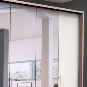 XXL Schlafzimmerkleiderschrank Lolyana mit Falttüren und Spiegel – Ansicht 5