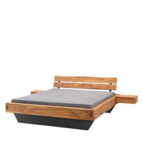 Massivholz Bett Atela im Industry und Loft Stil aus Wildeiche Massivholz – Ansicht 1