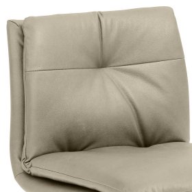 Gepolsterter Küchenhocker Liriana in Taupe und Schwarz – Ansicht 3