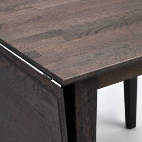Erweiterbarer Küchen Tisch Bull in Eiche Dunkelbraun aus Massivholz – Ansicht 8