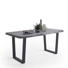 Holztisch Evialla mit natürlicher Baumkante im Industry und Loft Stil – Ansicht 2