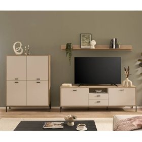 Wohnwand Zimena in modernem Design 40 cm tief (dreiteilig) – Ansicht 3