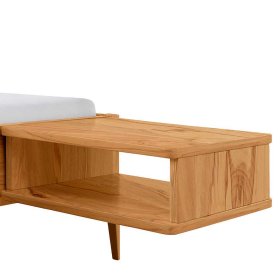 Hochwertiges Bett 140x200 Winner aus Wildeiche Massivholz in modernem Design – Ansicht 6